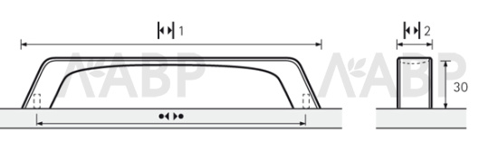 Ручка мебельная скоба VERONIA 128мм цинк покрытие-сталь 9065635 Hettich / 37273 / оптом и в розницу / мебельная фурнитура "ЛАВР"