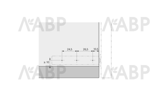 Хеттих/механизм Push to open magnet д/петель, под прикручивание, длинный ход, белый(25шт)/9375969 / 37520-1 / оптом и в розницу / мебельная фурнитура "ЛАВР"