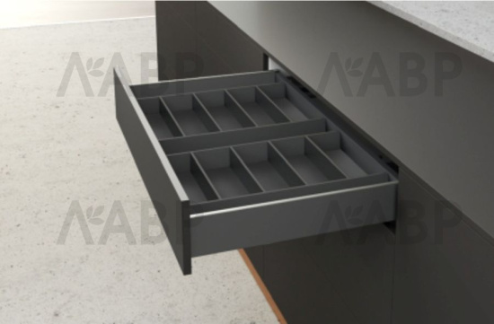 Лоток для столовых приборов OrgaTray 630 для ящиков AvanTech You 500мм антрацит 9278319 Hettich / 97299 / оптом и в розницу / мебельная фурнитура "ЛАВР"