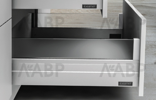 стеклянная панель ALPHABOX L-450мм, левая/правая, антрацит / 09610 / оптом и в розницу / мебельная фурнитура "ЛАВР"