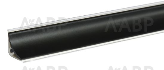 Плинтус для столешниц LB15 черный матовый 3,0м 15-0-6051 Korner / 53221 / оптом и в розницу / мебельная фурнитура "ЛАВР"