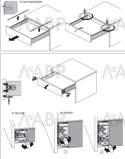 Выдвижной ящик AvanTech You 139*350мм, БЕЗ направляющих антрацит 9255335 Hettich / 97440 / оптом и в розницу / мебельная фурнитура "ЛАВР"