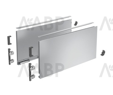 Хеттих/AvanTech You ящик 100% выдвижения 251*500мм, серебристый, БЕЗ напр,с соед  /9381985  / 97742-1 / оптом и в розницу / мебельная фурнитура "ЛАВР"