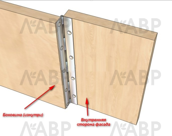 Петля рояльная 0,5 м желтый металлик / 11049 / оптом и в розницу / мебельная фурнитура "ЛАВР"