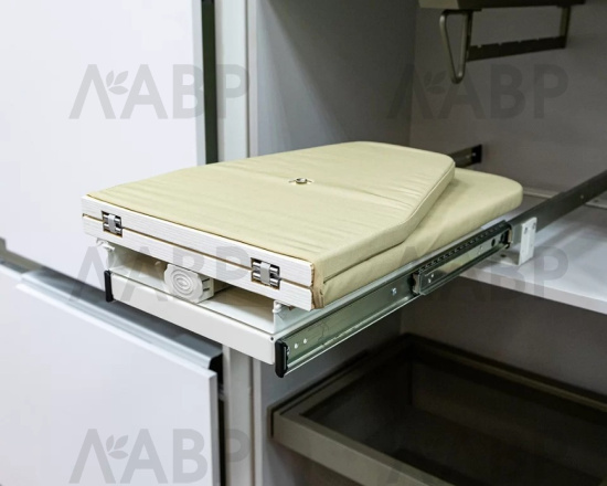 доска гладильная Firmax поворотно-выдвижная, белый  (300х430х140) FRM5812.430 / 25844 / оптом и в розницу / мебельная фурнитура "ЛАВР"