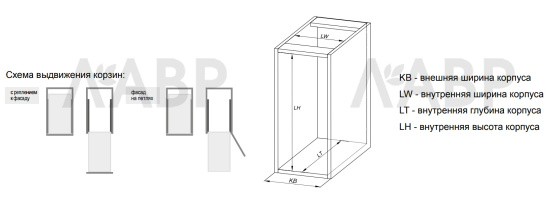 Выдвижная корзина 500мм CARGO MINI Linia Variant MULTI, БЕЗ направляющих хром WE29.0011.01.001 / 25485 / оптом и в розницу / мебельная фурнитура "ЛАВР"