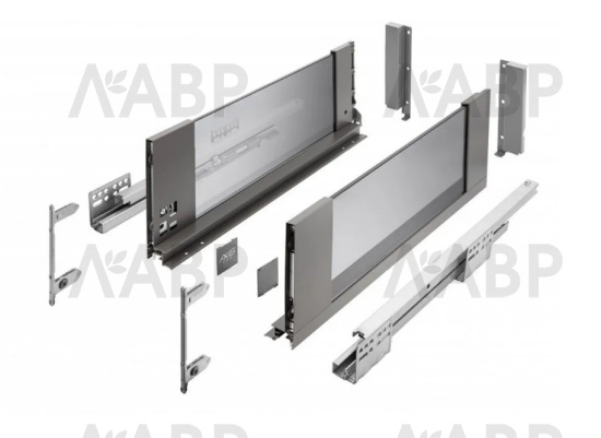 ящик GTV AXIS PRO GLASS 167*300мм, доводчик, 40кг, антрацит/PB-AXISPRO-GLASS-KPL300C / 09955 / оптом и в розницу / мебельная фурнитура "ЛАВР"