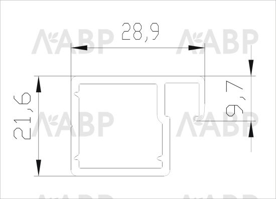 Аристо/* профиль рамочный узкий 708 черный крацованный 5,4м EDGE MAX  / 92283 / оптом и в розницу / мебельная фурнитура "ЛАВР"
