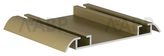 Направляющая нижняя двухполозная золото матовое 5,4м для шкафов купе Aristo ЭКО / 22240 / оптом и в розницу / мебельная фурнитура "ЛАВР"