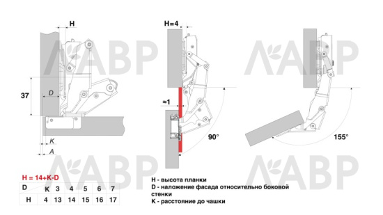 петля 8-ми шарнирная Боярд H603A02/6014 накладная /доводчик (50) аналог 711009 / 711202 / оптом и в розницу / мебельная фурнитура "ЛАВР"
