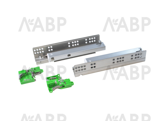 Направляющие скрытого монтажа с доводчиком полного выдвижения 250мм Laurus PRO  / 509168 / оптом и в розницу / мебельная фурнитура "ЛАВР"