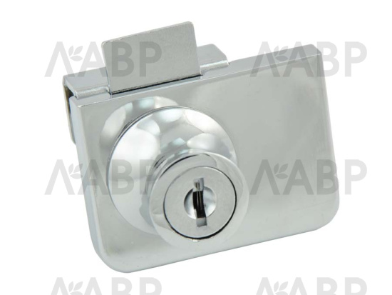 Замок накладной для двойных стеклянных дверей хром / 01010 / оптом и в розницу / мебельная фурнитура "ЛАВР"