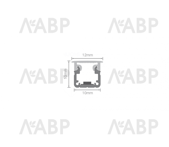 Nuomi/профиль д/светод ленты врезной 12х10х10*700мм(профиль, лента, экран, заглушки) 4000К /12844073 / 33694 / оптом и в розницу / мебельная фурнитура "ЛАВР"