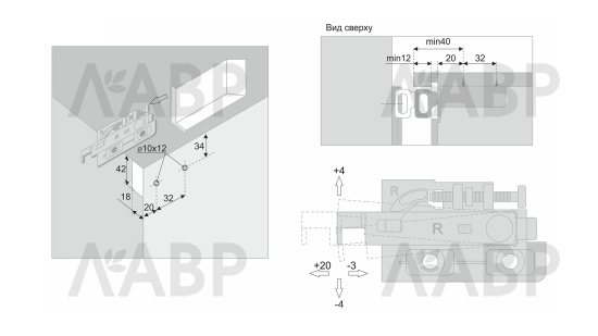 навес для шкафа  CH05/GRPH Боярд, графит  (100) / 713173 / оптом и в розницу / мебельная фурнитура "ЛАВР"