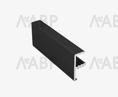 фасадный профиль 18 мм прямой врезной, черный 2,9м  анодированный KF-18 (40)  / 43033 / оптом и в розницу / мебельная фурнитура "ЛАВР"