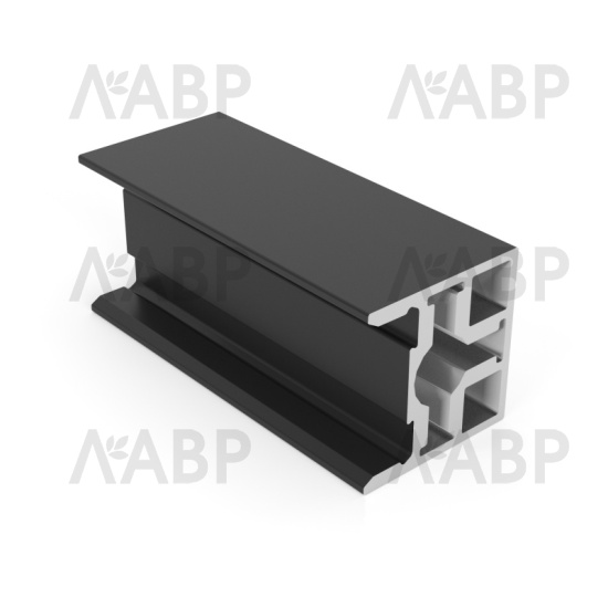 Аристо QB/профиль с пазом под LED-ленту / ЛДСП 16 мм, чёрный матовый  5,4м / 29514 / оптом и в розницу / мебельная фурнитура "ЛАВР"