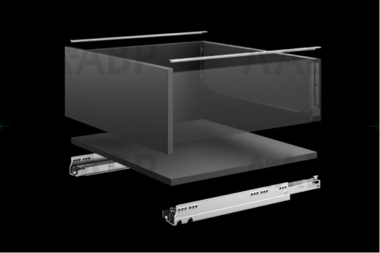 Хеттих/AvanTech You* направляющие ACTRO You Silent System 600мм, 70кг, XL (EB21)/9318218 / 97448-6 / оптом и в розницу / мебельная фурнитура "ЛАВР"