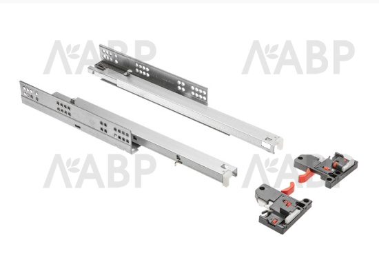 направляющие скрытого монтажа GTV MODERN SLIDE PRO 48*400мм, довод, 30кг(10шт)/PB-3D0SHX18-400-PRO / 09723 / оптом и в розницу / мебельная фурнитура "ЛАВР"