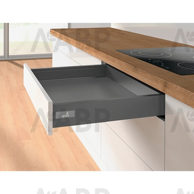 Хеттих/Innotech Atira ящик 100% выдвижения 70*260мм, антрацит/9234541 / 37585-1 / оптом и в розницу / мебельная фурнитура "ЛАВР"