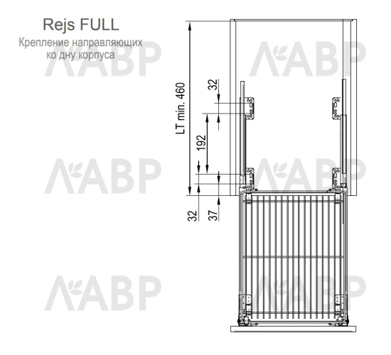 Выдвижная корзина 500мм CARGO MINI Linia Variant MULTI, БЕЗ направляющих хром WE29.0011.01.001 / 25485 / оптом и в розницу / мебельная фурнитура "ЛАВР"