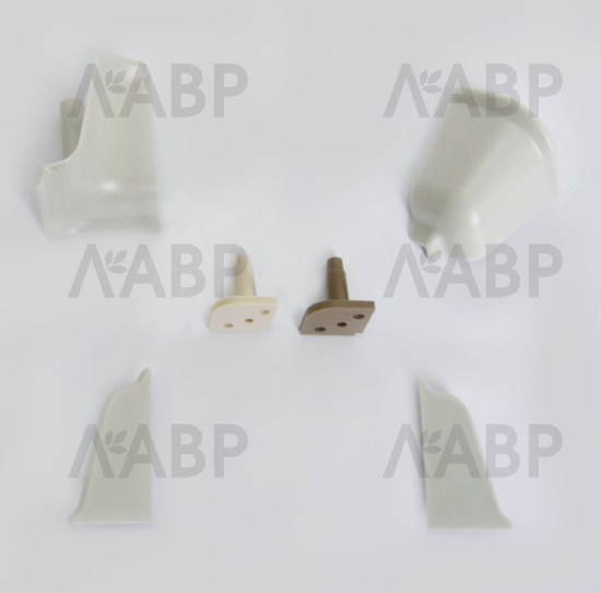 Комплект аксессуаров к пристеночному бортику LB-37 ассиметрия 37-387 Korner / 53283 / оптом и в розницу / мебельная фурнитура "ЛАВР"