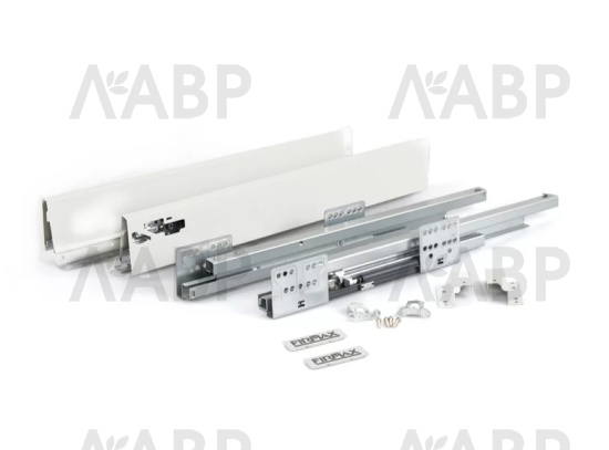 Firmax Newline ящик 84*500мм, доводчик, 35кг, белый/FRM0950.007 / 09894 / оптом и в розницу / мебельная фурнитура "ЛАВР"