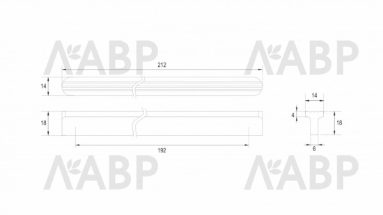 ручка Боярд/RS064BL.4/192 / 769054-7 / оптом и в розницу / мебельная фурнитура "ЛАВР"
