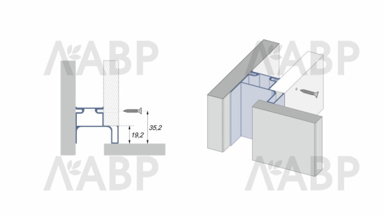 Gola Balance ручка Боярд/RP054BL.1/000/2900 L-образная вертикальная (8) / 769089 / оптом и в розницу / мебельная фурнитура "ЛАВР"