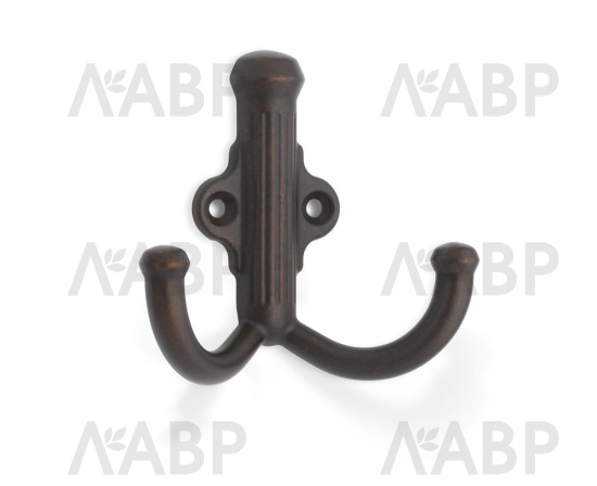 Крючок мебельный двухрожковый старинная медь K251AC.6 Boyard / 707163 / оптом и в розницу / мебельная фурнитура "ЛАВР"