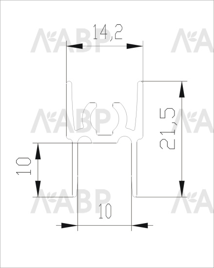 Аристо ЭКО//черный матовый рамка верхняя  (5,4м) /AE0688.VP540.BKSPC.CJ / 92327 / оптом и в розницу / мебельная фурнитура "ЛАВР"