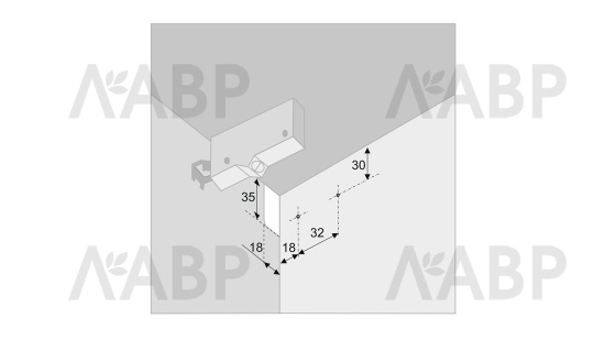 навес для шкафа  CH06 Боярд (100) / 713172 / оптом и в розницу / мебельная фурнитура "ЛАВР"