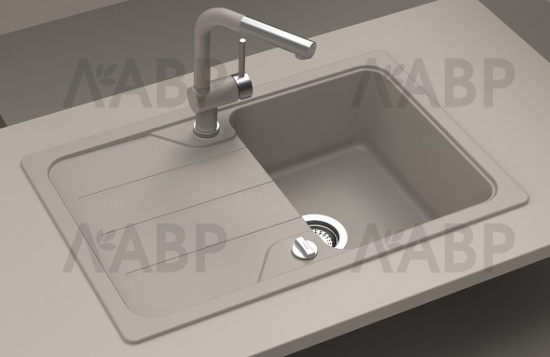 SCHOCK мойка кварцевая Formhaus 45D Cristalite 500*780 альпина / 62734 / оптом и в розницу / мебельная фурнитура "ЛАВР"