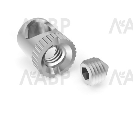 Аристо QB/бочонок для конической стяжки + винт 6х6 цинк / 29515 / оптом и в розницу / мебельная фурнитура "ЛАВР"