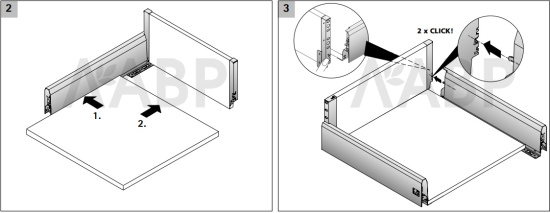 Выдвижной ящик ArciTech 94*450мм, БЕЗ направляющих белый 9149300 Hettich / 97385 / оптом и в розницу / мебельная фурнитура "ЛАВР"