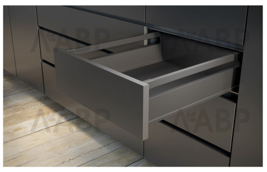 ящик GTV MODERN BOX PRO 135*300мм, доводчик, 40кг, антрацит/PB-MBPRO-KPL300B / 509029 / оптом и в розницу / мебельная фурнитура "ЛАВР"