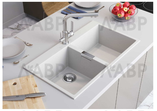 мойка кварцевая Loft TL-862 уголь 860*500*200мм / 62829 / оптом и в розницу / мебельная фурнитура "ЛАВР"