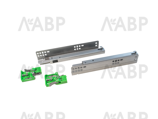 Направляющие скрытого монтажа с доводчиком частичного выдвижения 250мм Laurus PRO / 509180 / оптом и в розницу / мебельная фурнитура "ЛАВР"