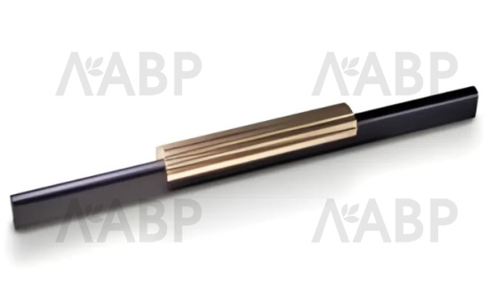 TDM ручка-скоба LS286-256/300мм, черный матовый/золото(50/100) / 519448 / оптом и в розницу / мебельная фурнитура "ЛАВР"