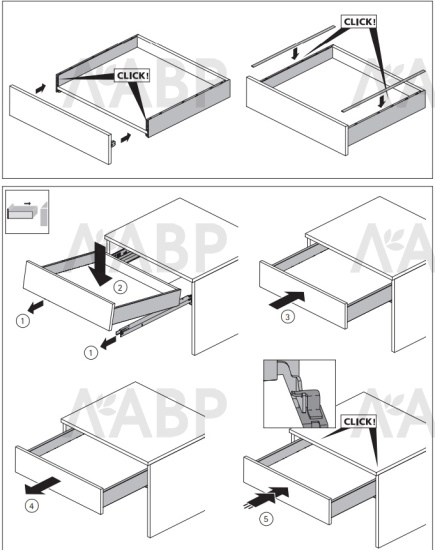Выдвижной ящик AvanTech You 139*350мм, БЕЗ направляющих антрацит 9255335 Hettich / 97440 / оптом и в розницу / мебельная фурнитура "ЛАВР"