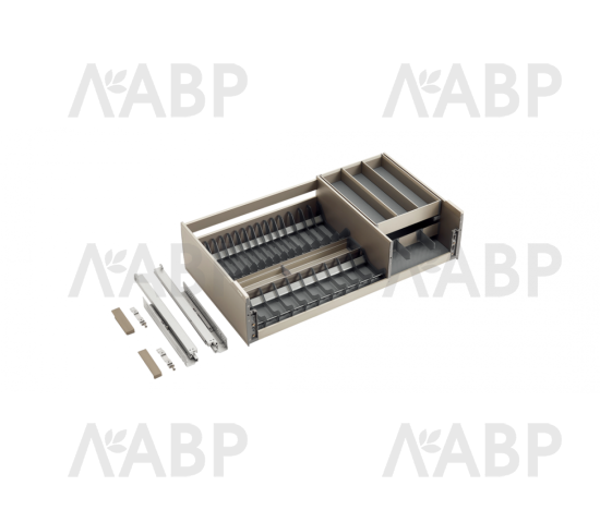 Nuomi/мультиящик 800 мм для посуды и приборов, направляющие с доводчиком, шампань/ 3178007 / 509223 / оптом и в розницу / мебельная фурнитура "ЛАВР"