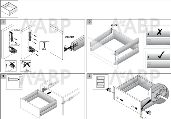 Выдвижной ящик ArciTech с надставками Top Side 218/94*4500мм белый 9149332 Hettich / 97378 / оптом и в розницу / мебельная фурнитура "ЛАВР"