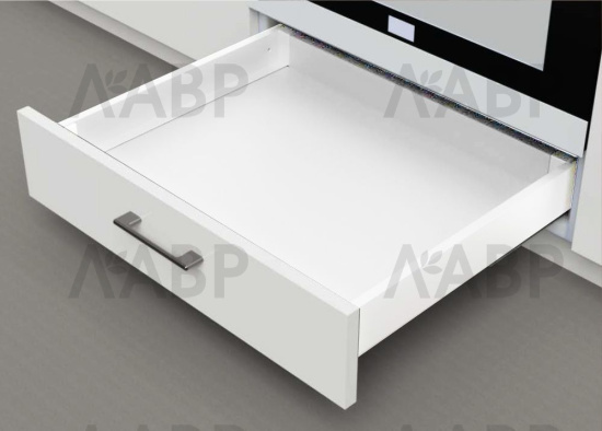 Выдвижной ящик AXIS PRO под духовку с доводчиком 69*500мм белый PB-AXISPRO-KPL69-500-10 GTV / 09526 / оптом и в розницу / мебельная фурнитура "ЛАВР"