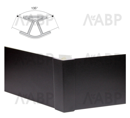 Угол 135гр для цоколя h=150мм белый / 42071 / оптом и в розницу / мебельная фурнитура "ЛАВР"