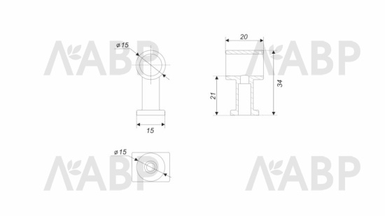 ручка Боярд/CUSTOMIZE держатель RN002MBSG.23 / 769165 / оптом и в розницу / мебельная фурнитура "ЛАВР"