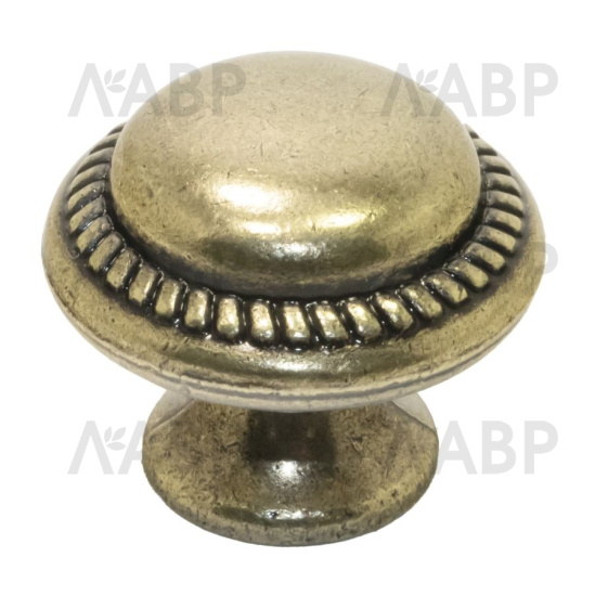 Ручка кнопка ZA0460 Laurus BAB брашированная старинная бронза / 69592 / оптом и в розницу / мебельная фурнитура "ЛАВР"