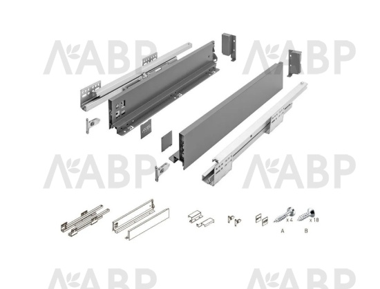 ящик GTV AXIS PRO 86*300мм, Push to open, 40кг, антрацит/PB-AXISPRO-P2O-KPL300A / 09816 / оптом и в розницу / мебельная фурнитура "ЛАВР"
