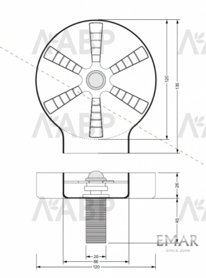 ринзер омыватель Emar QZ865 / 662032 / оптом и в розницу / мебельная фурнитура "ЛАВР"