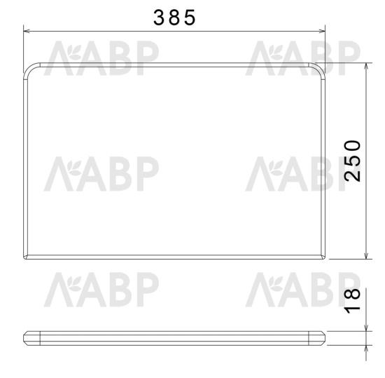 Разделочная доска GF-U45 из бука / 662046 / оптом и в розницу / мебельная фурнитура "ЛАВР"