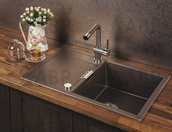 SCHOCK мойка кварцевая Eton 50D Cristadur 510*765 бронза/700609 / 62740 / оптом и в розницу / мебельная фурнитура "ЛАВР"
