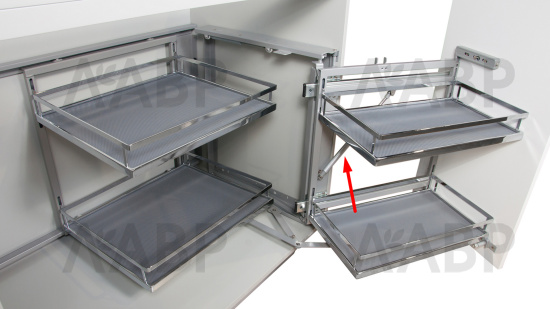 газовый лифт для выкатной корзины Боярд KRM04 и KRM05 / ZCH03/KRK03/GL/2075 / 725596 / оптом и в розницу / мебельная фурнитура "ЛАВР"